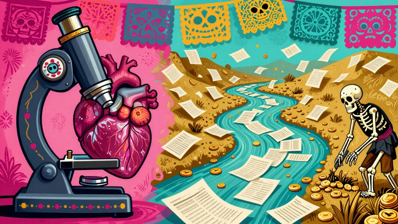 Skeletal figures illustrating detailed registry data versus broad claims data streams.
